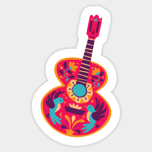 Colorful Day of the Dead Guitar Sticker